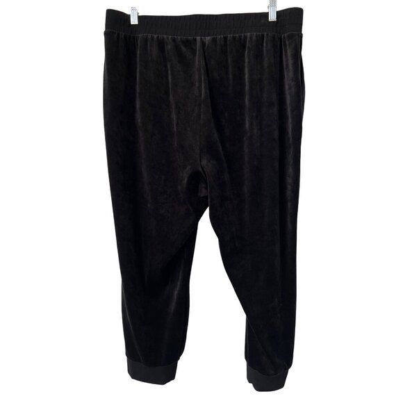 Torrid Velour Jogger Pants Womens 2X Pull On Elastic Waist Black Polyester Blend - Picture 4 of 8